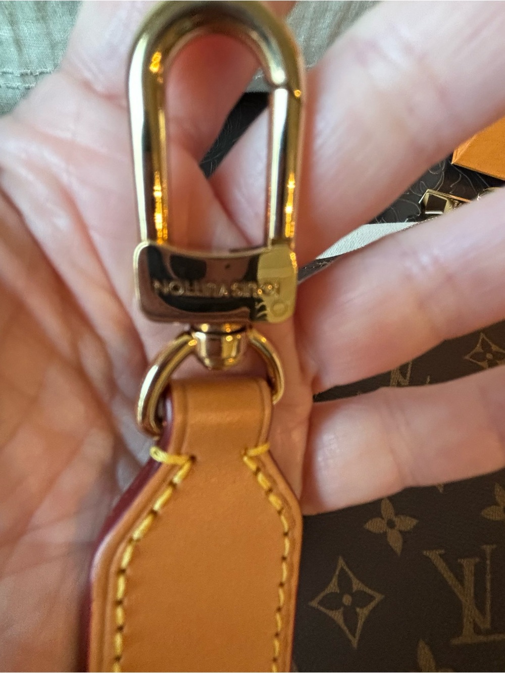 Louis Vuitton Odeon Brown Monogram Canvas Shoulder Bag with Natural Trim - Picture 8 of 16
